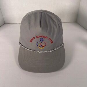 SISCO SUPREME TEAM Gray Baseball Cap Otto‎ Cap Embroidered Logo Chain Accent